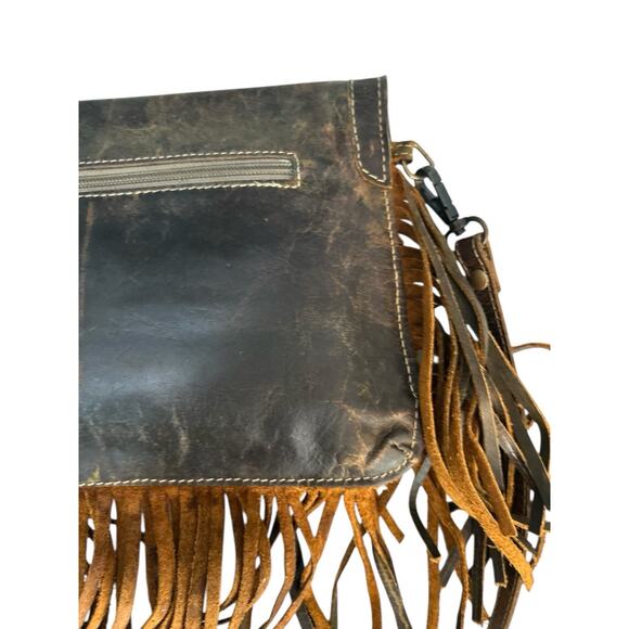 Myra Cowgirl Lover Fringe Western Bag Leather Crossbody Boho Festival Rodeo - Picture 7 of 14